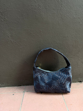 Azul Plata Media Luna Mini