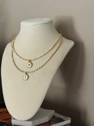 Gold Beaded Charm Cadenitas