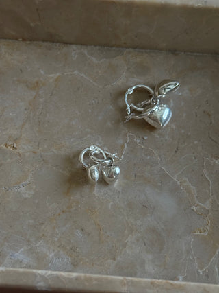 Bubble Corazon Mini Hoops