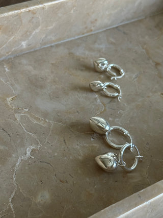 Bubble Corazon Mini Hoops